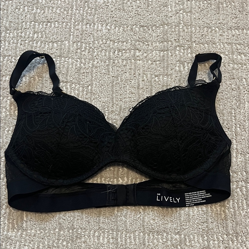 Lively Elegant Black Lace Bra